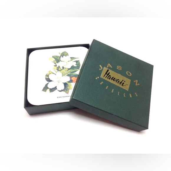 Hawaii Hibiscus Coasters Tropical Flowers Drink Rest Set of 6 - Picture 2 of 7